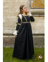 Medieval Dress Lucrecia Black-White Ivory