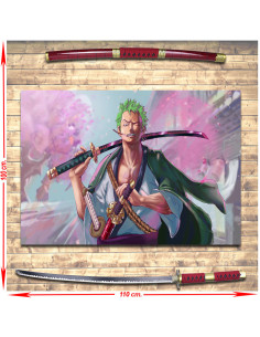 Panoply composed of the Katana Zoro from One Piece + Banner