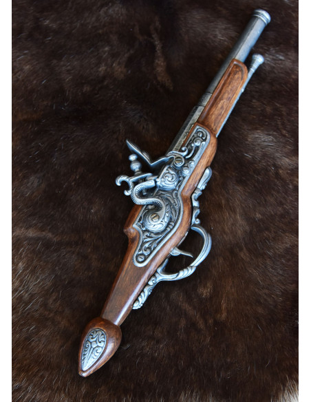 English straight flintlock pistol,... English straight flintlock pistol,...