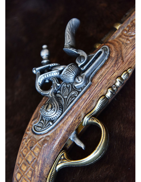 Set of 2 brass-plated Espingoles...