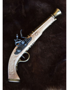 Espingole dueling pistol, ivory finish, 18th century 2
