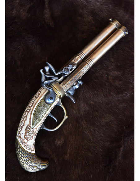 Augsburg flintlock pistol with 3...