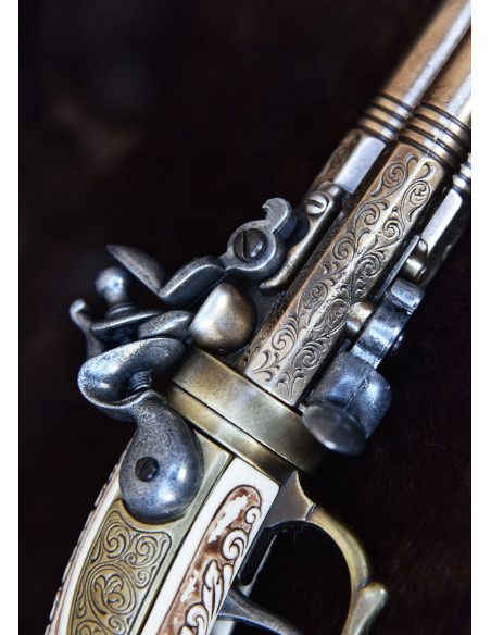 Augsburg flintlock pistol with 3...