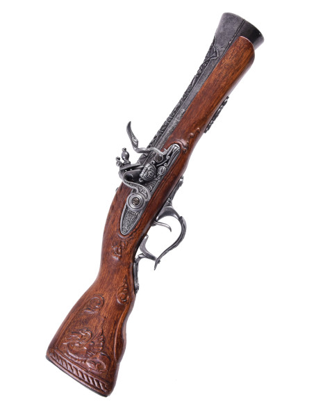 Trabuco Dragon type flintlock pistol,...