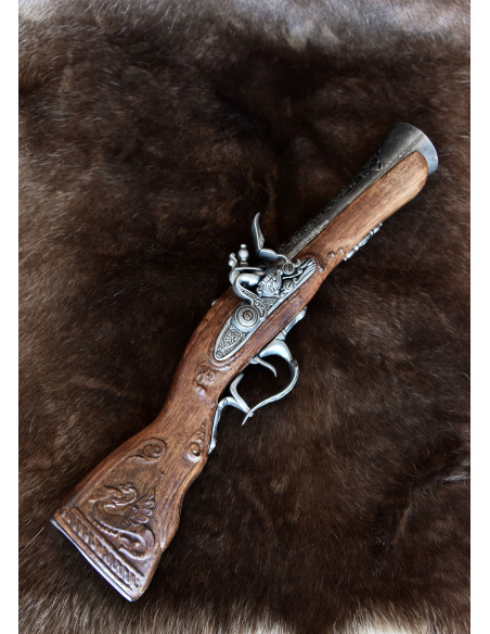 Trabuco Dragon type flintlock pistol,...