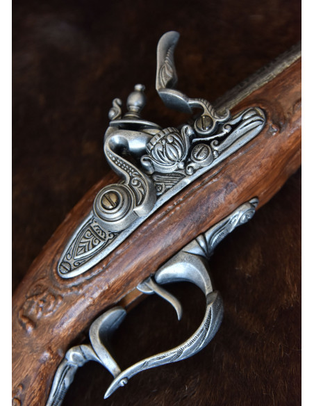 Trabuco Dragon type flintlock pistol,...