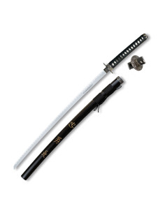 Tole10 black katana with desktop stand, blade 71 cm.