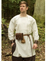 Long-sleeved viking tunic model Viborg, natural white