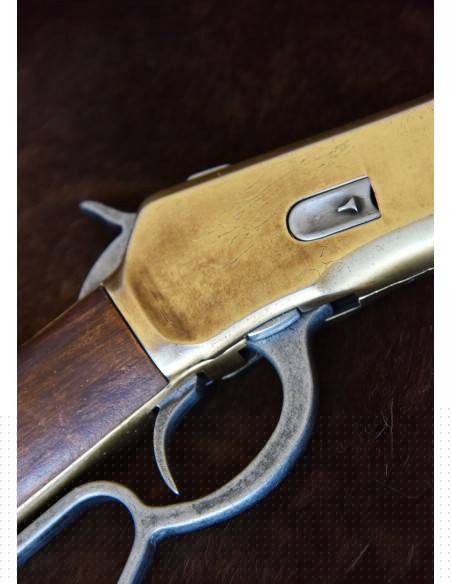 Winchester Mare Leg rifle, brass details
