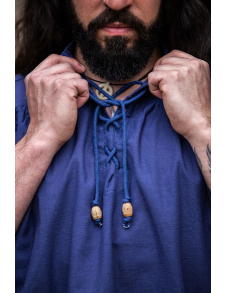 Sleeveless blue medieval shirt, Louis...