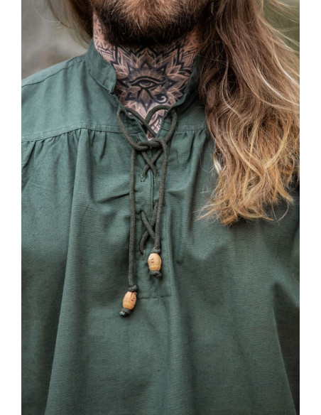 Sleeveless green medieval shirt,...