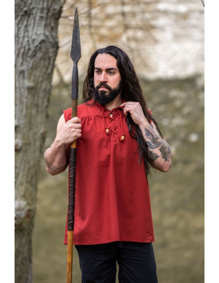 Sleeveless red medieval shirt, Louis... Sleeveless red medieval shirt, Louis...