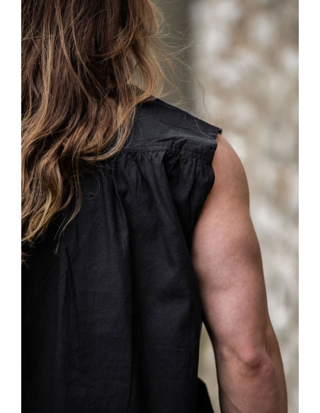 Sleeveless black medieval shirt,... Sleeveless black medieval shirt,...