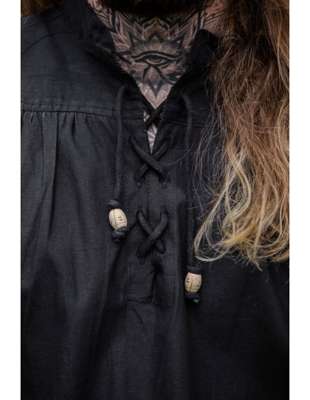 Sleeveless black medieval shirt,... Sleeveless black medieval shirt,...