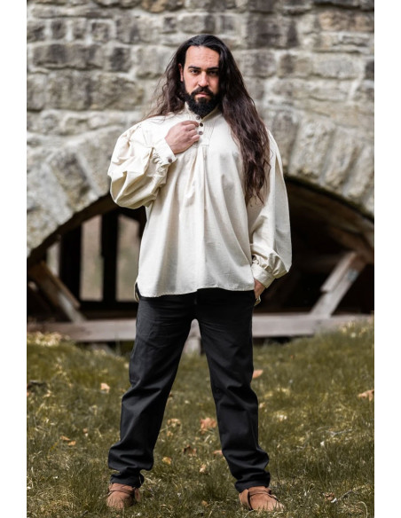 Oswald wide medieval shirt, natural...