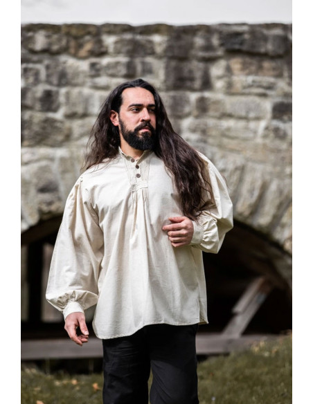 Oswald wide medieval shirt, natural...