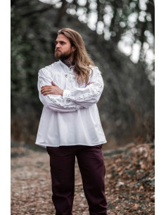 Medieval shirt Adrian with laces, white or black 2