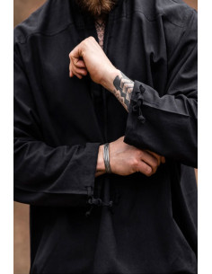 Medieval shirt Batrholomeus model, black color 2