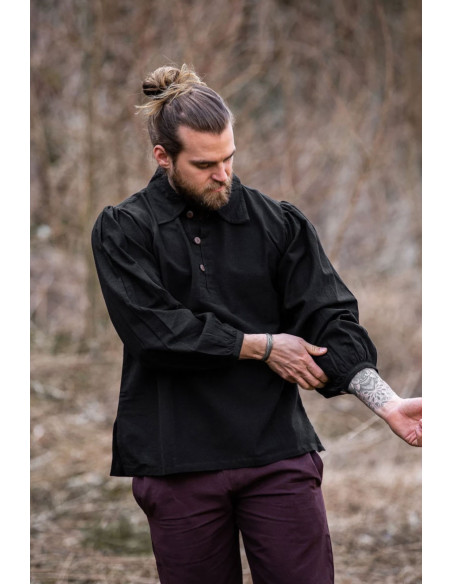 Medieval shirt Ferdinand model, black...