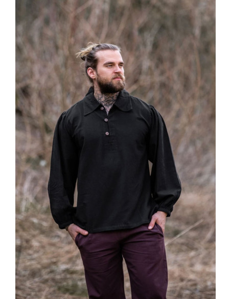 Medieval shirt Ferdinand model, black...