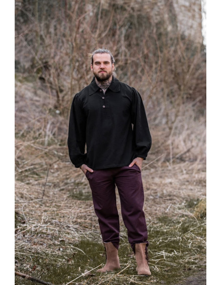 Medieval shirt Ferdinand model, black...