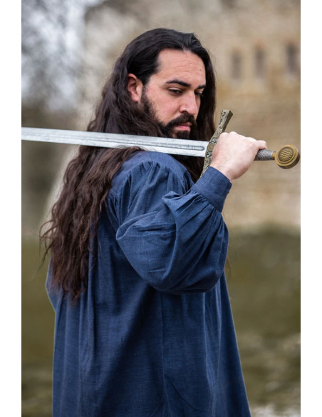 Medieval shirt Leopold model, blue color