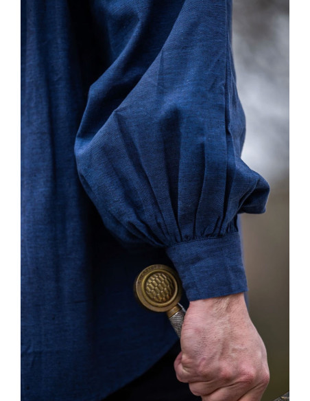 Medieval shirt Leopold model, blue color
