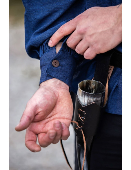 Medieval shirt Leopold model, blue color