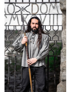 Medieval shirt Leopold model, gray color