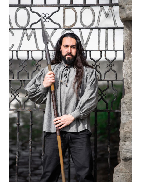 Medieval shirt Leopold model, gray color