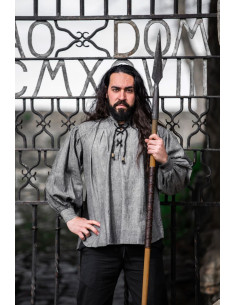 Medieval shirt Leopold model, gray color 2