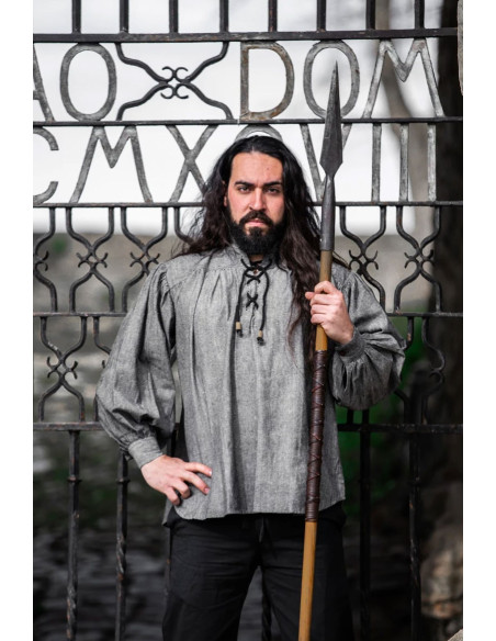 Medieval shirt Leopold model, gray color