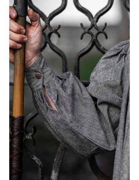 Medieval shirt Leopold model, gray color