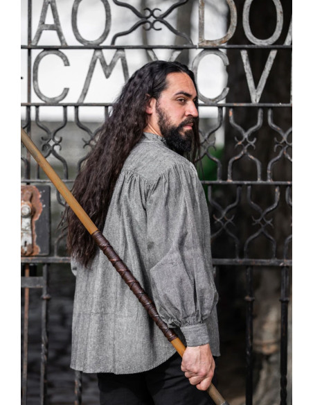 Medieval shirt Leopold model, gray color