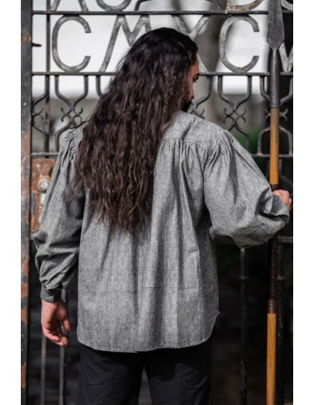 Medieval shirt Leopold model, gray color