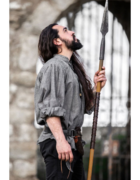 Medieval shirt Leopold model, gray color