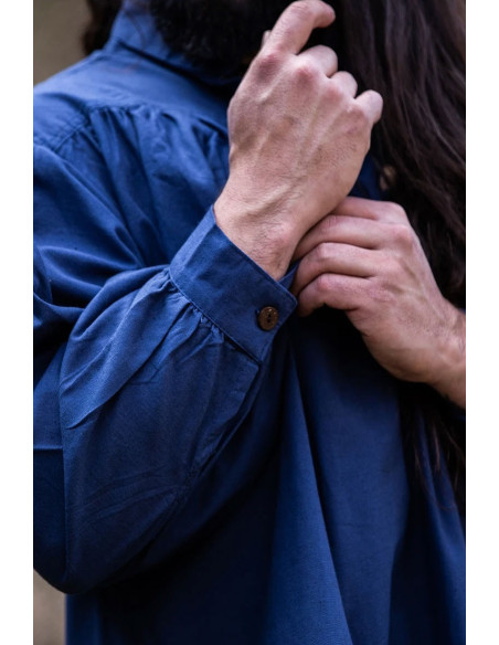 Friedrich blue medieval shirt with ties