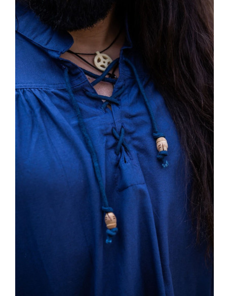 Friedrich blue medieval shirt with ties