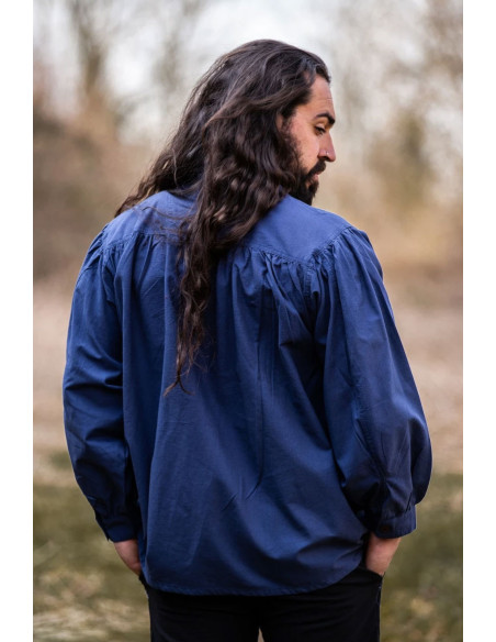 Friedrich blue medieval shirt with ties