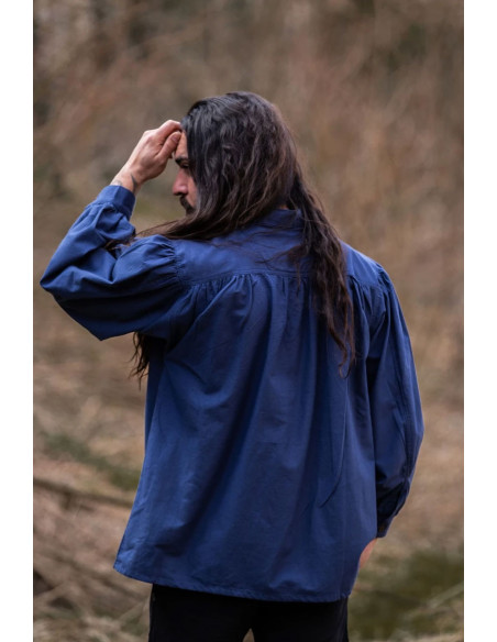 Friedrich blue medieval shirt with ties