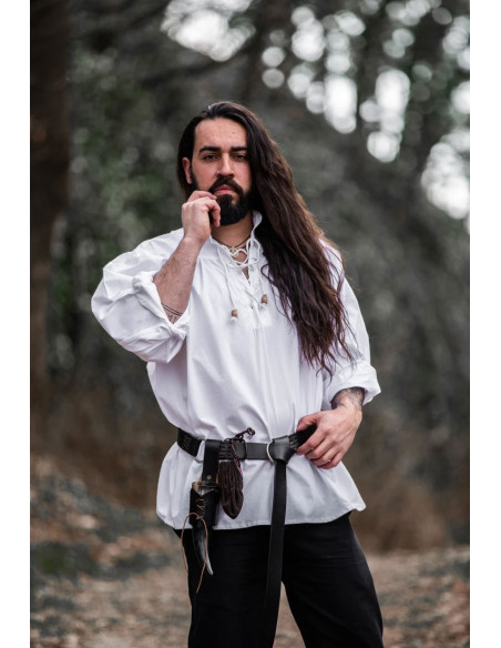 White Friedrich medieval shirt with ties White Friedrich medieval shirt with ties