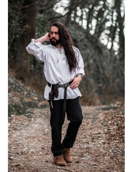 White Friedrich medieval shirt with ties White Friedrich medieval shirt with ties