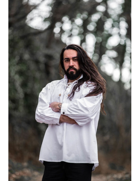 White Friedrich medieval shirt with ties White Friedrich medieval shirt with ties