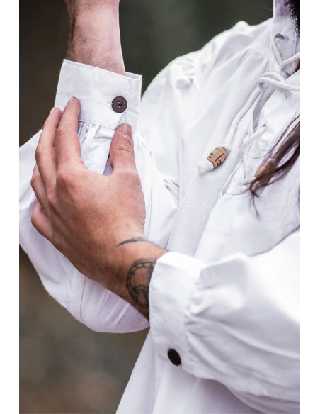 White Friedrich medieval shirt with ties White Friedrich medieval shirt with ties