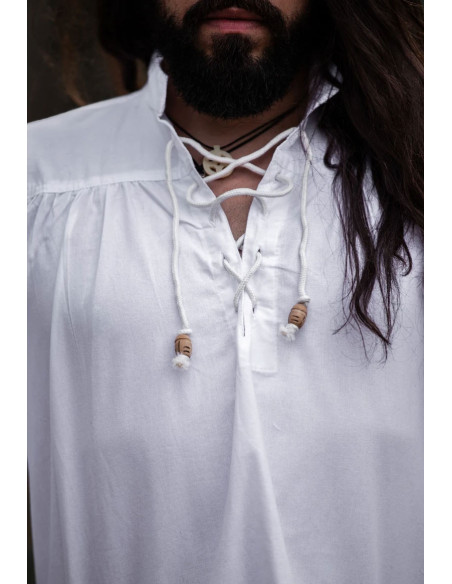 White Friedrich medieval shirt with ties White Friedrich medieval shirt with ties