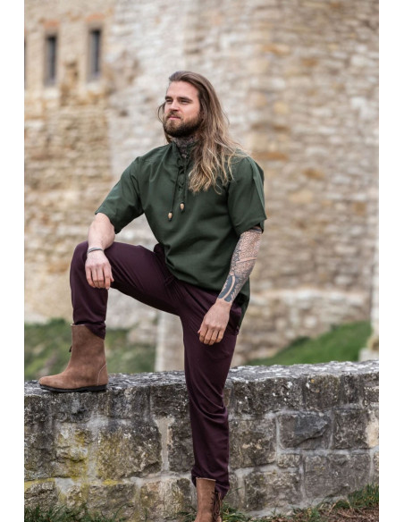 Medieval shirt with short sleeves and...