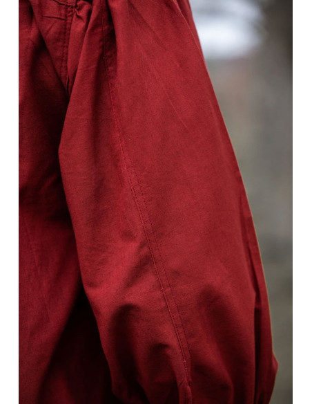 Red Friedrich medieval shirt with ties