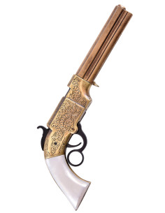 Smith and Wesson Volcanic 1854 pistol, brass and...