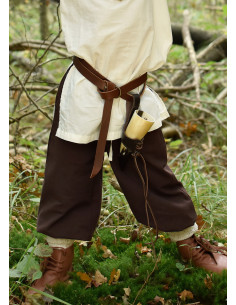 Wide brown pants for boy, Thore