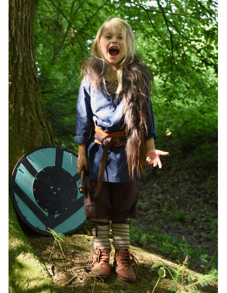 Wide brown pants for boy, Thore